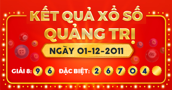 Kết quả xổ số Quảng Trị ngày 1/12/2011