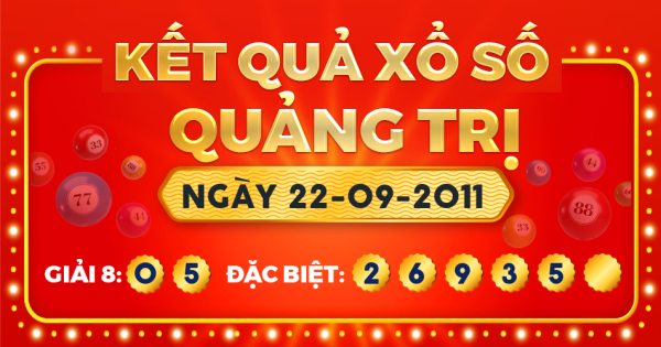 Kết quả xổ số Quảng Trị ngày 22/9/2011