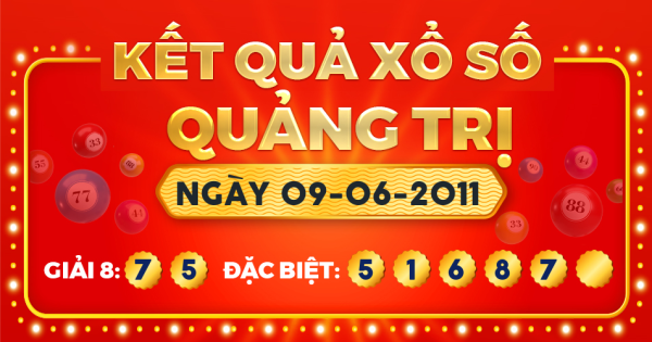 Kết quả xổ số Quảng Trị ngày 9/6/2011